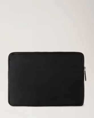 Heritage Nylon Laptop Sleeve Black Nylon & Small Classic Grain