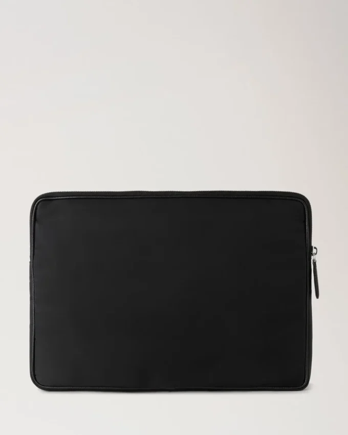 Heritage Nylon Laptop Sleeve Black Nylon & Small Classic Grain