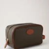 Heritage Wash Case Mole & Cognac Printed Bioveg Scotchgrain & Flat Calf