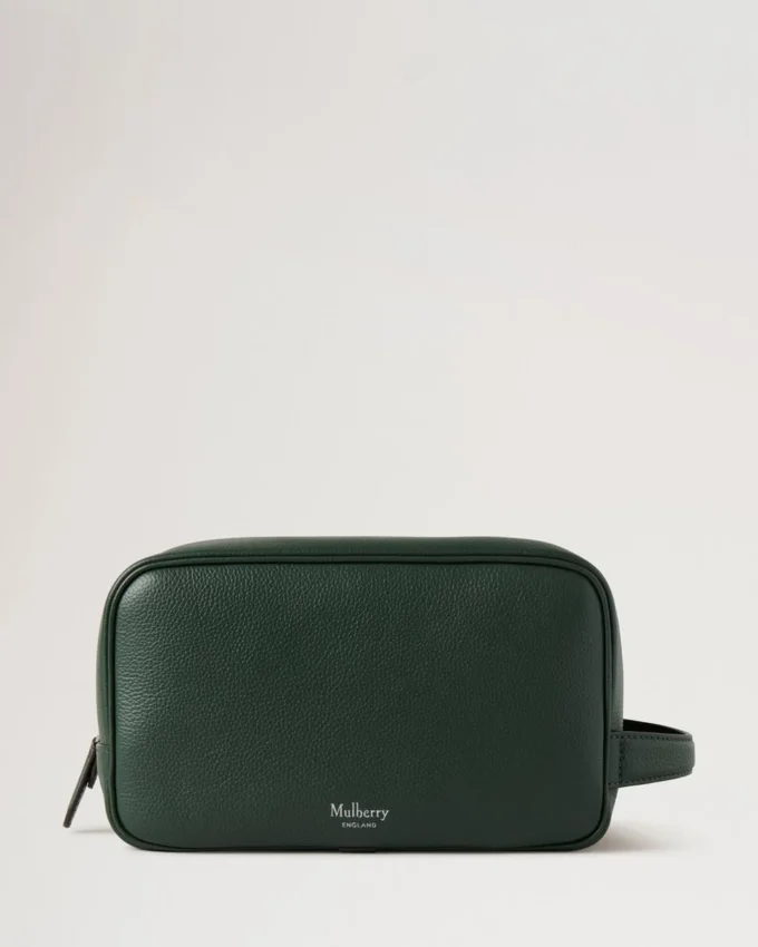 Heritage Wash Case Mulberry Green Small Classic Grain Heritage Wash Case Mulberry Green Small Classic Grain