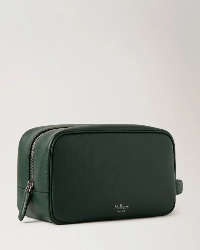 Heritage Wash Case Mulberry Green Small Classic Grain Heritage Wash Case Mulberry Green Small Classic Grain