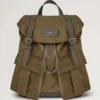 Heritage Waxed Backpack Dark Moss Waxed Cotton Women Heritage Waxed Backpack Dark Moss Waxed Cotton Women