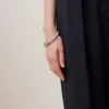 Iris Bracelet Poplin Blue Heavy Grain & Stainless Steel Iris Bracelet Poplin Blue Heavy Grain & Stainless Steel