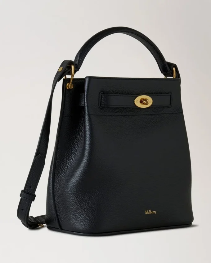 Islington Bucket Black Small Classic Grain Women Islington Bucket Black Small Classic Grain Women