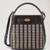 Islington Bucket Ebony & Eggshell Woven Leather