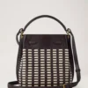 Islington Bucket Ebony & Eggshell Woven Leather