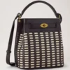 Islington Bucket Ebony & Eggshell Woven Leather
