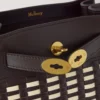 Islington Bucket Ebony & Eggshell Woven Leather