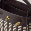 Islington Bucket Ebony & Eggshell Woven Leather