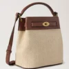 Islington Bucket Oak & Natural Raffia & Leather Islington Bucket Oak & Natural Raffia & Leather