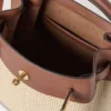 Islington Bucket Oak & Natural Raffia & Leather Islington Bucket Oak & Natural Raffia & Leather
