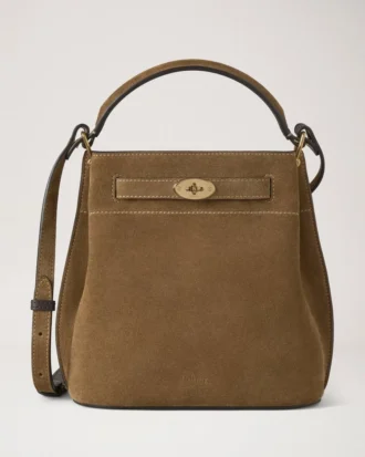 Islington Bucket Salcombe Sand Suede Top Handle Bags
