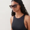 Kate Sunglasses Dark Havana Bio-Acetate Women