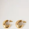 Lana Hoop Earrings Gold Plated Brass Women