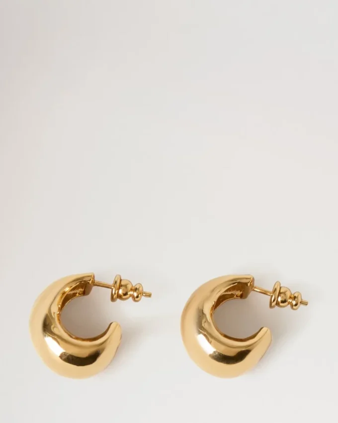 Lana Hoop Earrings Gold Plated Brass Women