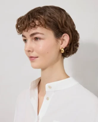 Lana Hoop Earrings Gold Plated Brass Women
