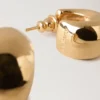 Lana Hoop Earrings Gold Plated Brass Women