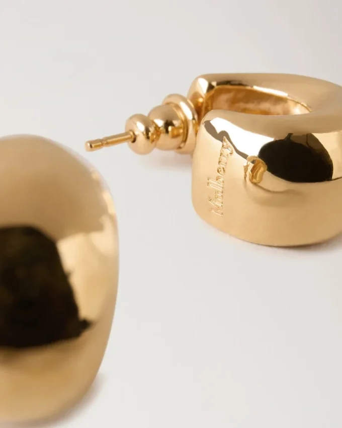 Lana Hoop Earrings Gold Plated Brass Women