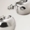 Lana Hoop Earrings Silver Plated Brass Women