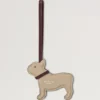 Lanyard Keyring – Frenchie Dog Dune & Oxblood Small Classic Grain