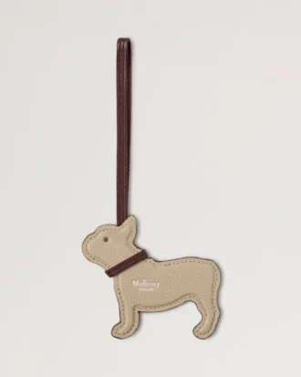 Lanyard Keyring – Frenchie Dog Dune & Oxblood Small Classic Grain