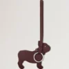Lanyard Keyring – Frenchie Dog Dune & Oxblood Small Classic Grain