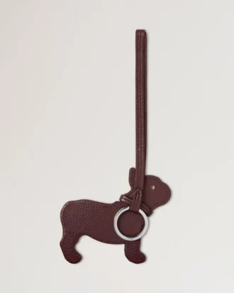 Lanyard Keyring – Frenchie Dog Dune & Oxblood Small Classic Grain
