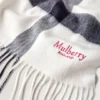 Large Check Merino Wool Scarf Cream Merino Wool Large Check Merino Wool Scarf Cream Merino Wool