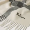 Large Check Merino Wool Scarf Eggshell & Olive Merino Wool Large Check Merino Wool Scarf Eggshell & Olive Merino Wool