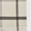 Large Check Merino Wool Scarf Eggshell & Olive Merino Wool Large Check Merino Wool Scarf Eggshell & Olive Merino Wool