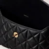 Large Darley Cosmetic Pouch Black Quilted Nappa