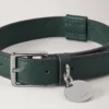 Large Leather Dog Collar Mulberry Green Small Classic Grain Large Leather Dog Collar Mulberry Green Small Classic Grain