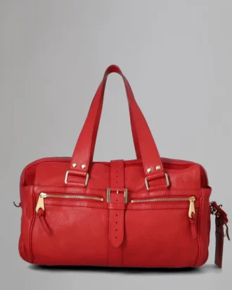Large Mabel Pre-Loved Red Soft Goat Pre-Loved Bags