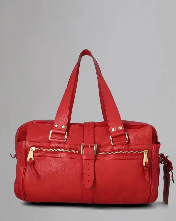 Large Mabel Pre-Loved Red Soft Goat Pre-Loved Bags