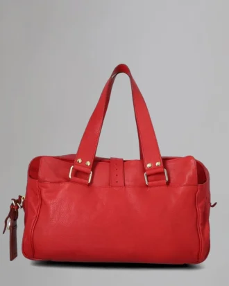 Large Mabel Pre-Loved Red Soft Goat Pre-Loved Bags