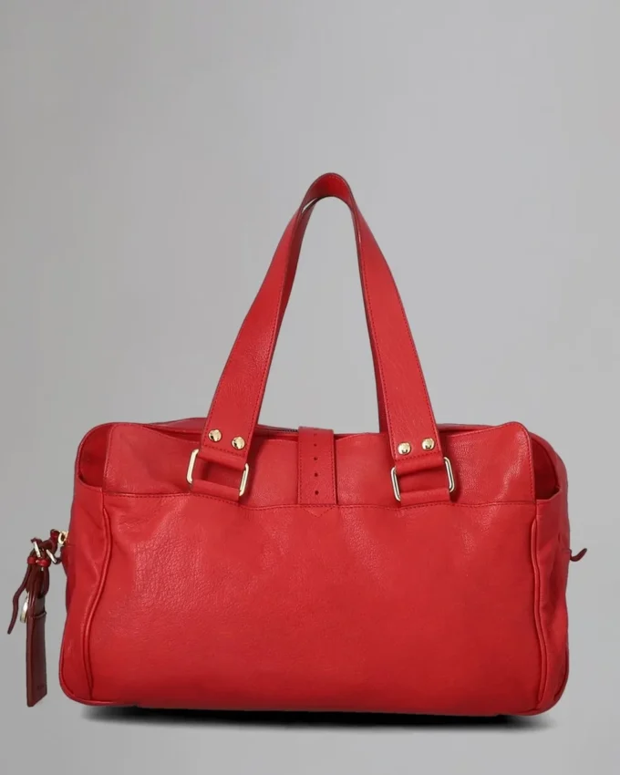 Large Mabel Pre-Loved Red Soft Goat Pre-Loved Bags