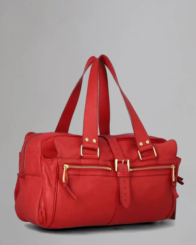Large Mabel Pre-Loved Red Soft Goat Pre-Loved Bags
