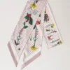 Large Skinny Scarf – Riverside Floral Blossom Pink Recycled Polyester Large Skinny Scarf – Riverside Floral Blossom Pink Recycled Polyester
