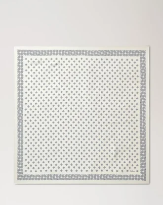 Large Square Scarf – Mulberry Tree Eggshell Silk Twill