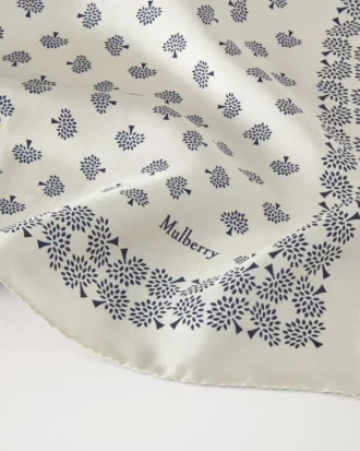 Large Square Scarf – Mulberry Tree Eggshell Silk Twill