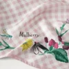 Large Square Scarf – Riverside Floral Blossom Pink Silk Twill