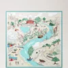 Large Square Scarf – Town & Country Multicolour Silk Twill Large Square Scarf – Town & Country Multicolour Silk Twill