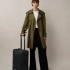 Leather 4 Wheel Suitcase Night Sky Small Classic Grain Leather 4 Wheel Suitcase Night Sky Small Classic Grain