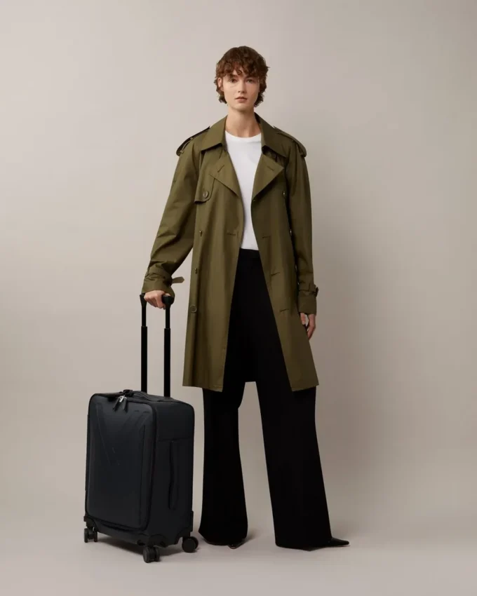 Leather 4 Wheel Suitcase Night Sky Small Classic Grain Leather 4 Wheel Suitcase Night Sky Small Classic Grain