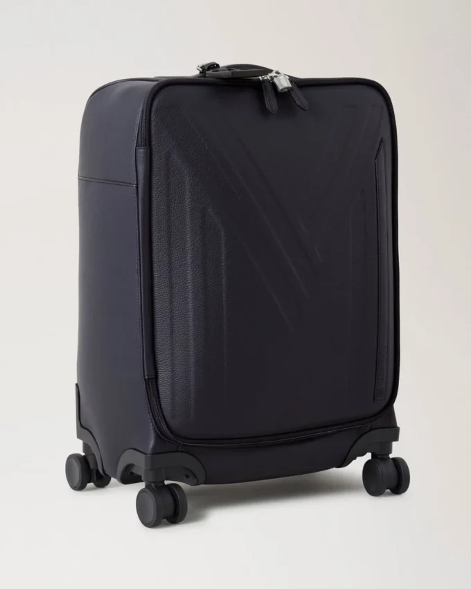 Leather 4 Wheel Suitcase Night Sky Small Classic Grain Leather 4 Wheel Suitcase Night Sky Small Classic Grain
