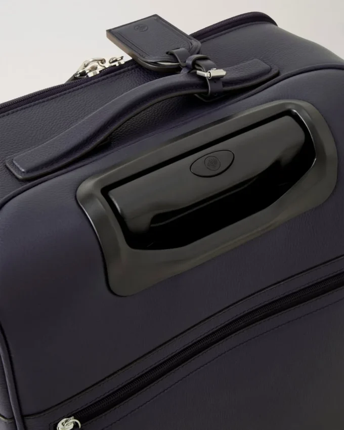Leather 4 Wheel Suitcase Night Sky Small Classic Grain Leather 4 Wheel Suitcase Night Sky Small Classic Grain