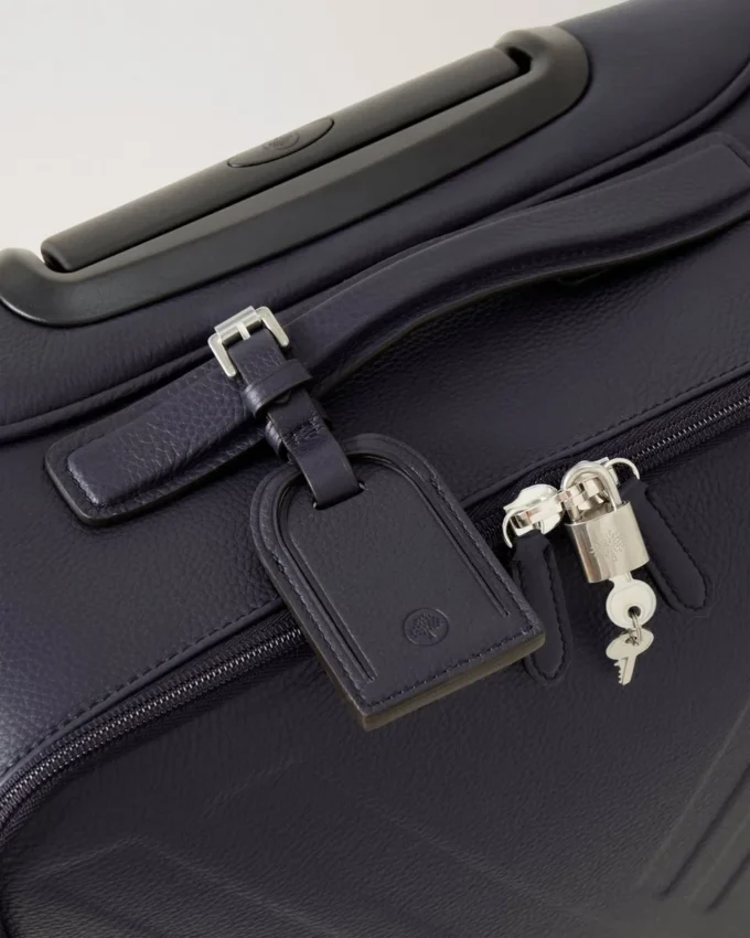 Leather 4 Wheel Suitcase Night Sky Small Classic Grain Leather 4 Wheel Suitcase Night Sky Small Classic Grain