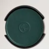 Leather Coaster Set Mulberry Green Calf Leather Leather Coaster Set Mulberry Green Calf Leather