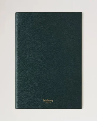 Leather Notebook Mulberry Green Small Classic Grain