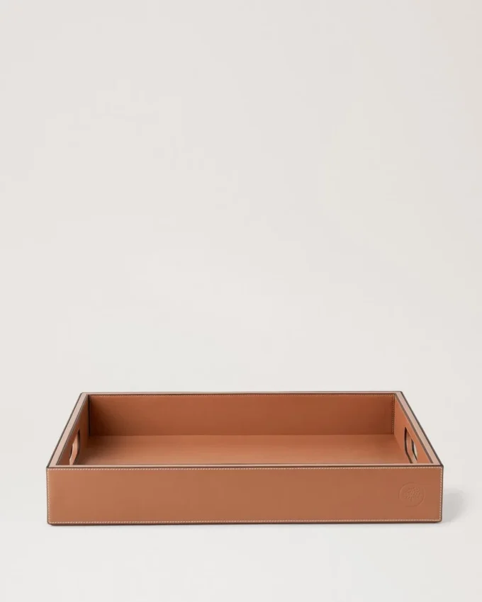 Leather Tray Vintage Oak Calf Leather & Wood Lifestyle Leather Tray Vintage Oak Calf Leather & Wood Lifestyle